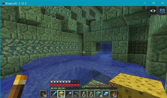 Je 海底神殿内部 2層 4層 の水を抜くのです マイクラ